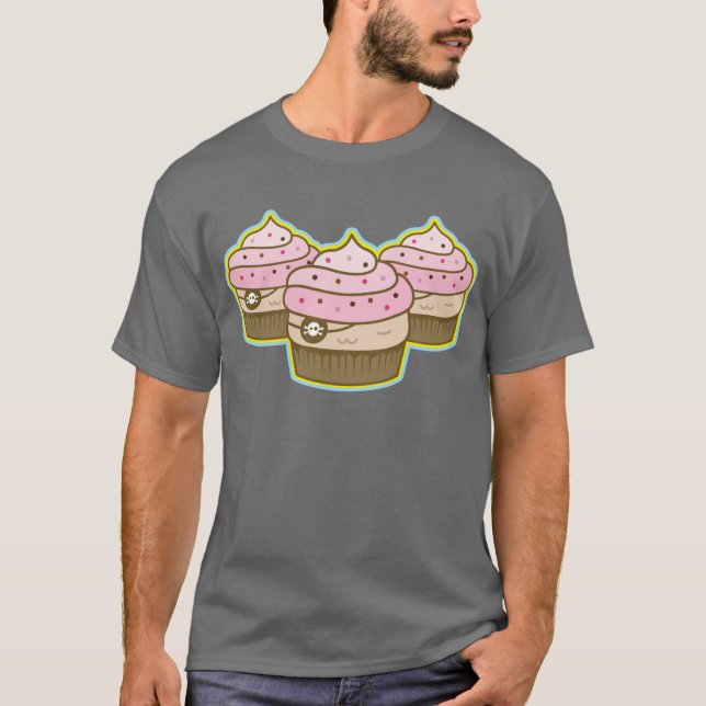 T-shirt petit gâteau rose de pirate (Devant)