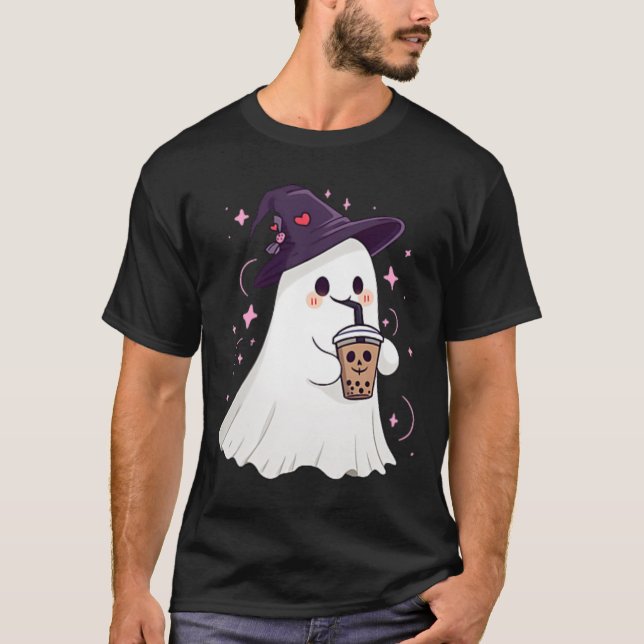 T-shirt Petit Ghost Ice Café Éffrayante saison mignonne Gh (Devant)