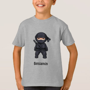 T-shirt Petit guerrier ninja Nom personnalisé