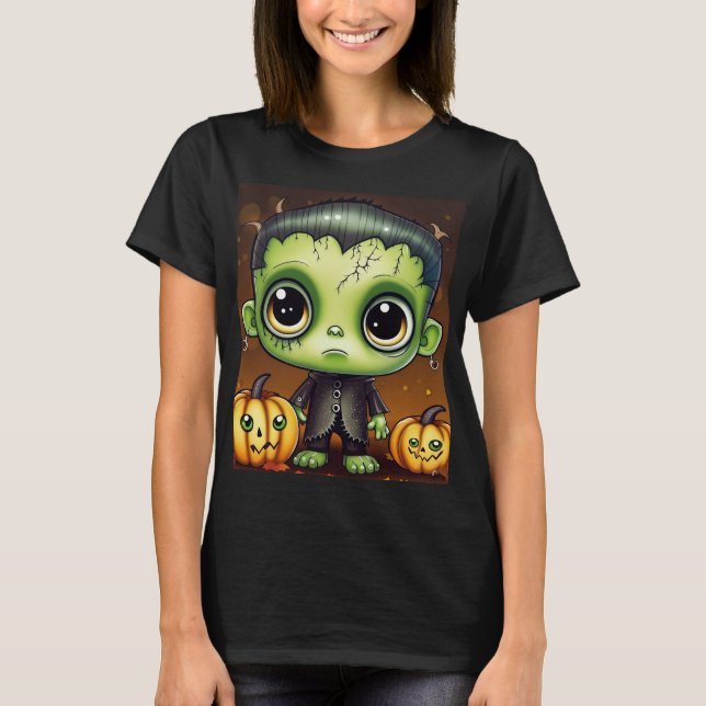 T-shirt Petit Halloween Frankenstein  (Devant)