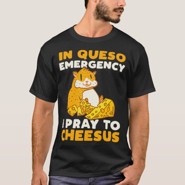 T-shirt Petit Hamster Pet Fromage Pun - Funny Hamsters (Devant)