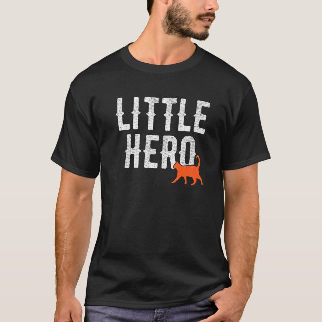 T-shirt Petit héros animal mignon chat (Devant)