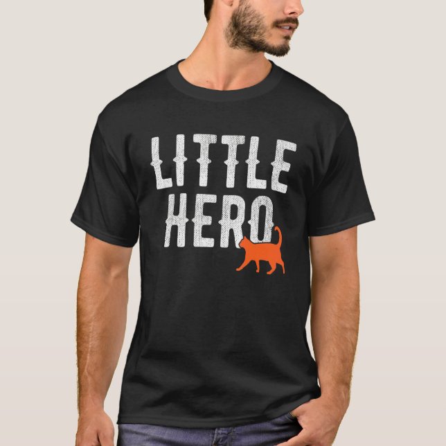 T-shirt Petit héros   Animal mignon Chat (Devant)