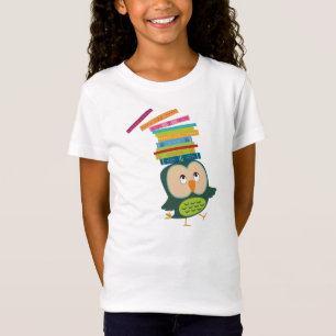 T-Shirt Petit hibou mignon de livre pour tous les rats de