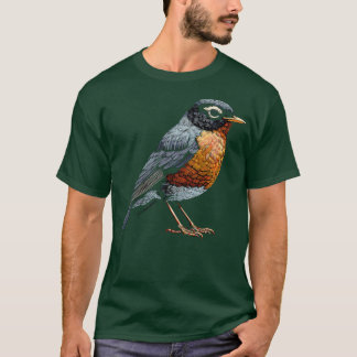 T-shirt Petit jardin orangé mignon rouge américain il