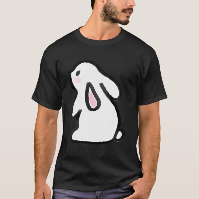 T-shirt Petit lapin de lapin mignon Graphique (Devant)