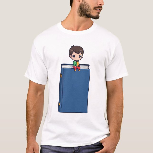 T-shirt Petit lecteur perché (Devant)