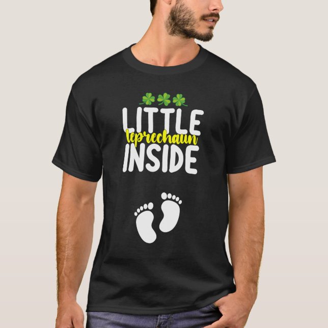 T-shirt Petit Leprechaun à l'intérieur de la grossesse mèr (Devant)