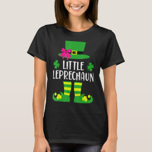 T-shirt Petit Leprechaun Avec Bow Rose Pour Filles St Patr