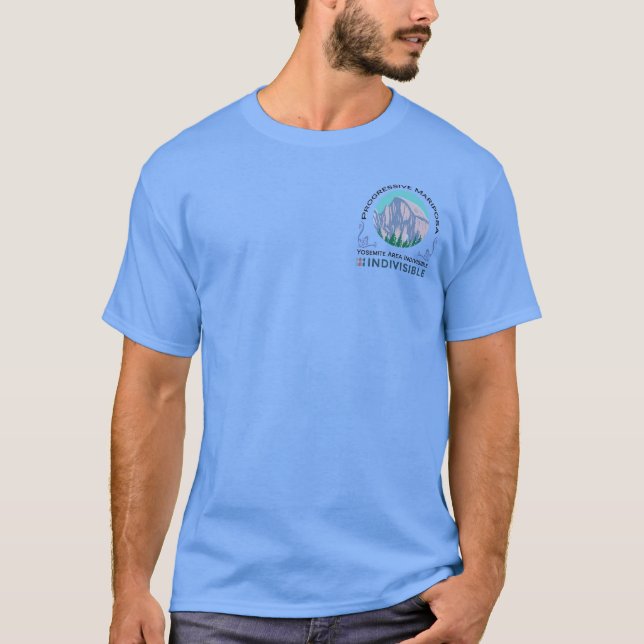 T-Shirt (petit logo avant avec bannière arrière) (Devant)