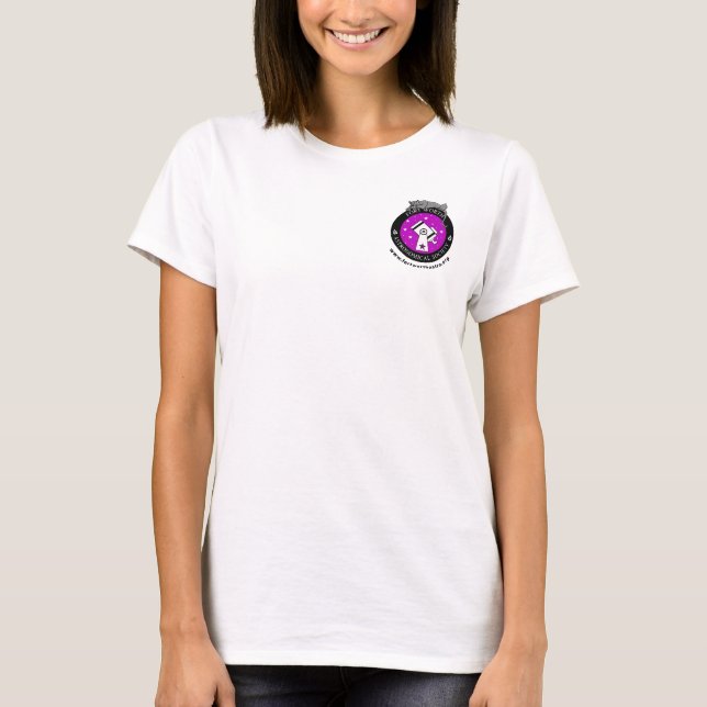 T-shirt Petit logo féminin en blanc (Devant)
