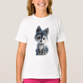 T-shirt Petit Loup Doux Enfants