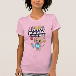 T-shirt Petit miracle sur le chemin. Fête de la grossesse