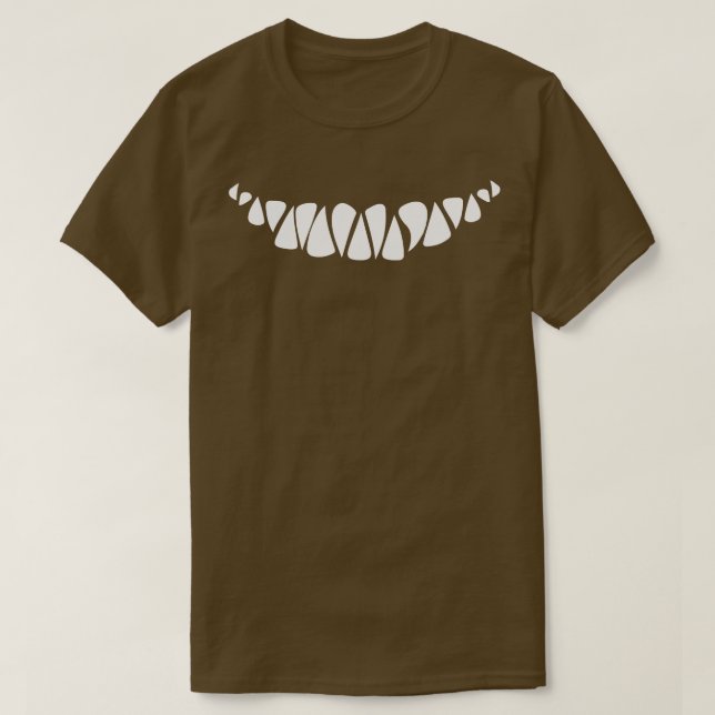 T-shirt Petit Monster Bouche Teintures drôle masque visage (Design devant)