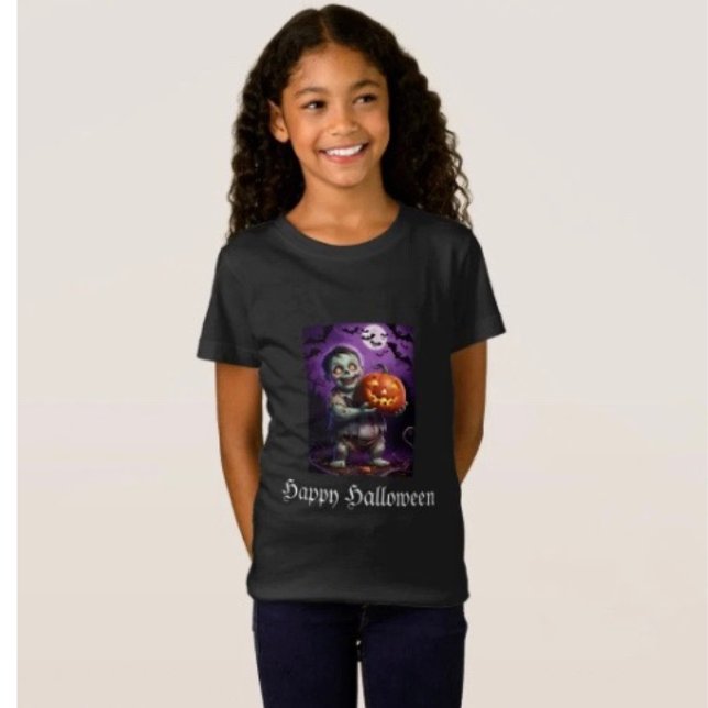 T-Shirt Petit Monstre Vert & Ami Citrouille  (Comfy tri-blend women’s tee feminine fit, scoop neck, short sleeves, relaxed fit.  
)