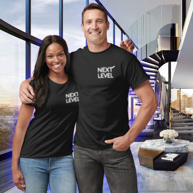 T-shirt Petit Neon blanc de niveau suivant noir (Créateur téléchargé)