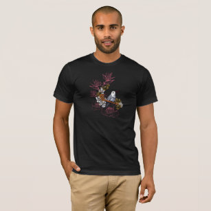 T-shirt Petit oiseau avec fleurs