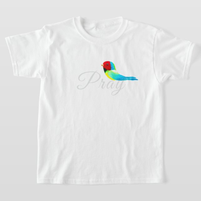 T-shirt Petit oiseau de prière  (Poser)