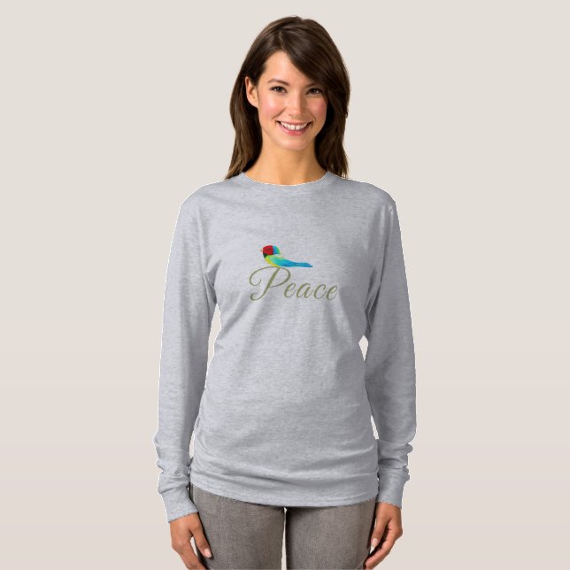 T-shirt Petit Oiseau des Fêtes  Messager de Paix (Devant entier)