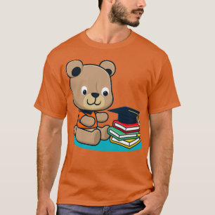 T-shirt petit ours avec livres casquette de graduation