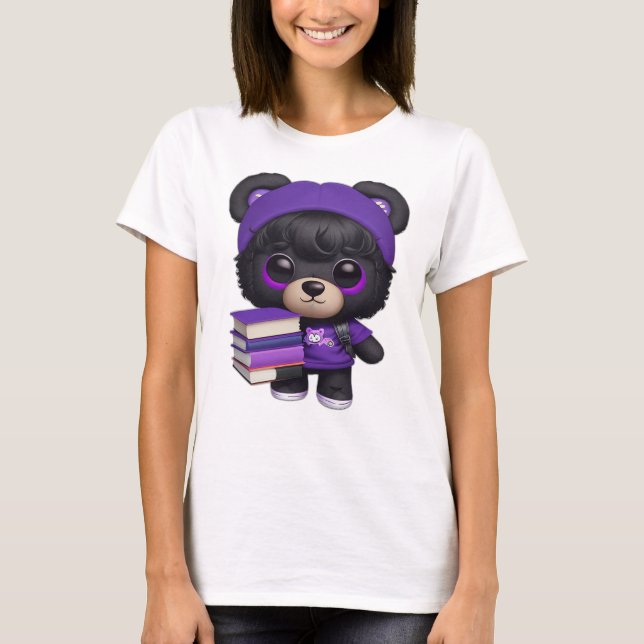 T-shirt Petit ours va à l'école qui veut accueillir (Devant)
