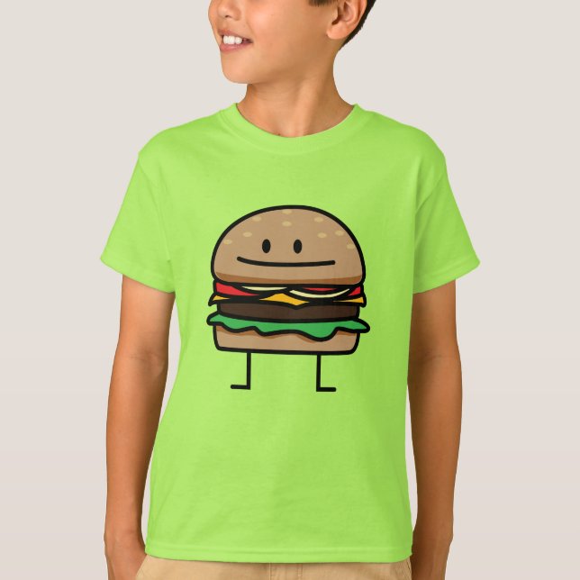 T-shirt Petit pain de fromage de boeuf de viande hachée (Devant)