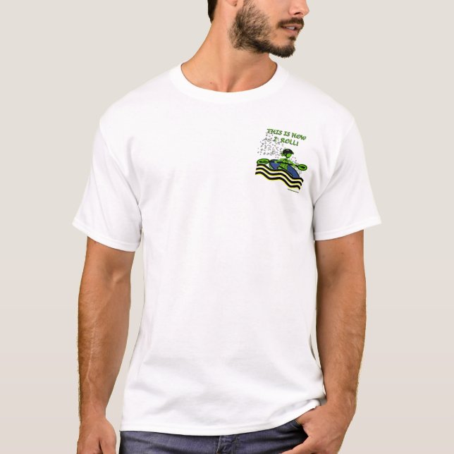 T-shirt Petit pain de kayak de Whitewater (Devant)