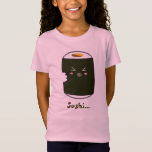 T-Shirt Petit pain de sushi de Kawaii avec Bitemark