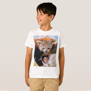 T-shirt Petit panda rouge pâle