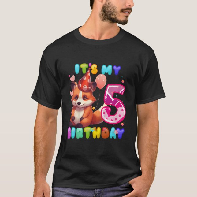 T-shirt Petit Panda Rougem 5e J'AI 5 (Devant)