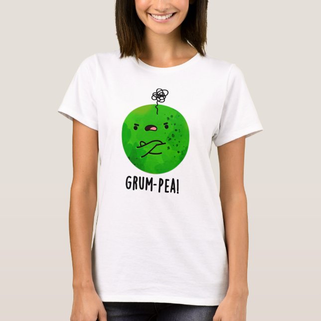 T-shirt Petit pois de gomme amusant Veggie Pun (Devant)