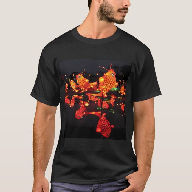 T-shirt Petit poisson, avec humour, orange (Devant)