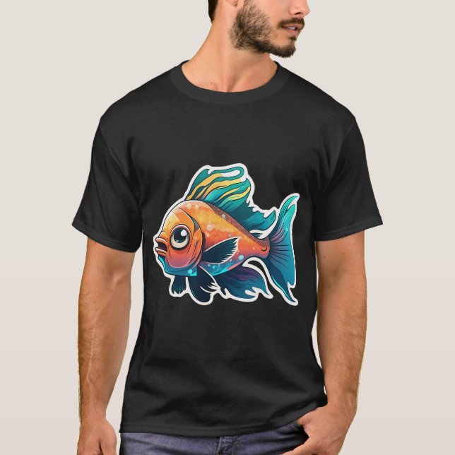 T-shirt Petit Poisson Coloré (Devant)