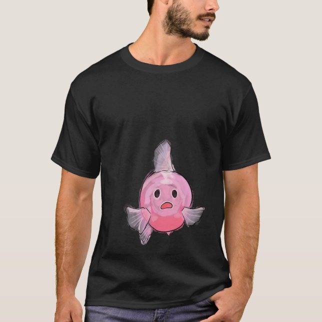 T-shirt Petit Poisson Rose Ridicule (Devant)