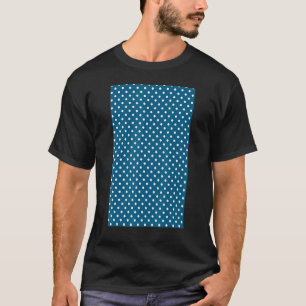 T-SHIRT PETIT POLKADOT MOTIF GÉOMÉTRIQUE TURQUOISE BLEU AN