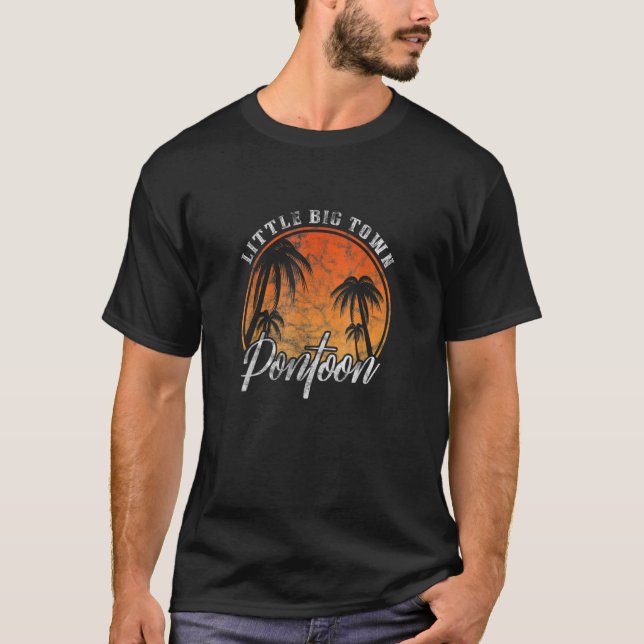 T-shirt Petit Ponton de la Grande Ville Vacances d'été Vin (Devant)