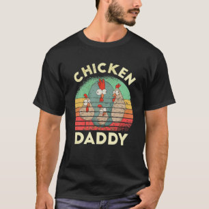 T-shirt Petit poulet Papa Poulerie Fermiers Famille Cartoo
