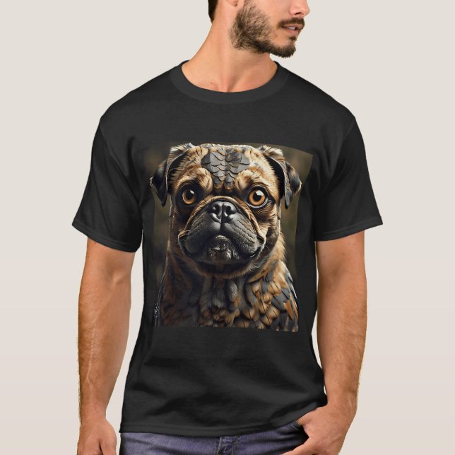 T-shirt Petit Raptor Puggy (Devant)