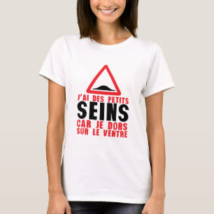 T-shirt petit seins dors ventre panneau dos ane citation