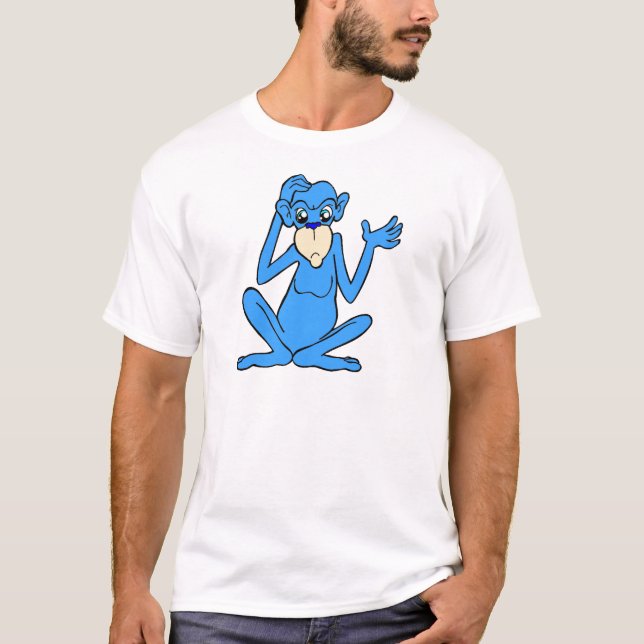 T-shirt Petit singe bleu (Devant)