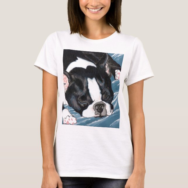 T-shirt Petit somme de Boston Terrier (Devant)