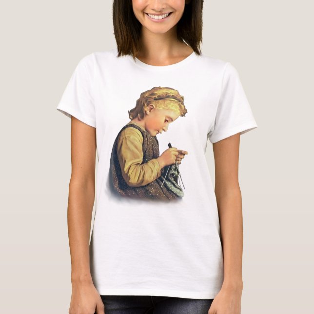 T-shirt Petit Tricot fille (Devant)