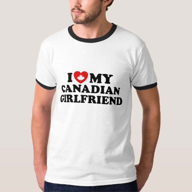 T-shirt Petite amie canadienne (Devant)