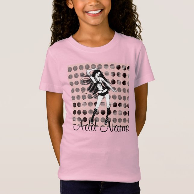 T-Shirt petite amie danseuse rose  (Devant)