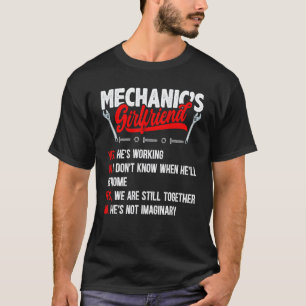 T-shirt Petite amie de mécaniciens de garage Mécanicien Ma