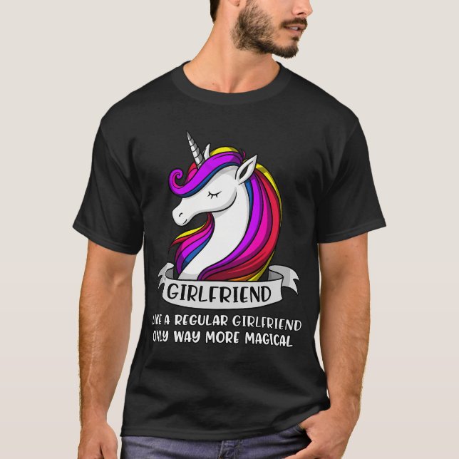 T-shirt Petite amie licorne (Devant)