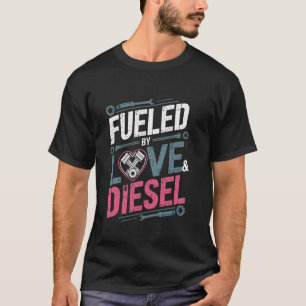 T-shirt Petite amie mécanicien diesel Épouse de mécanicien