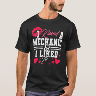T-shirt Petite amie mécanicienne Épouse J'ai Embrassé Un M