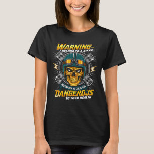 T-shirt Petite amie motarde Épouse Je suis à un motard Val