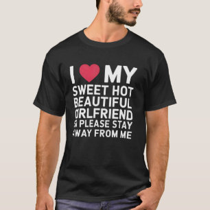 T-shirt Petite amie Petit ami Drôle de couple assorti Rela